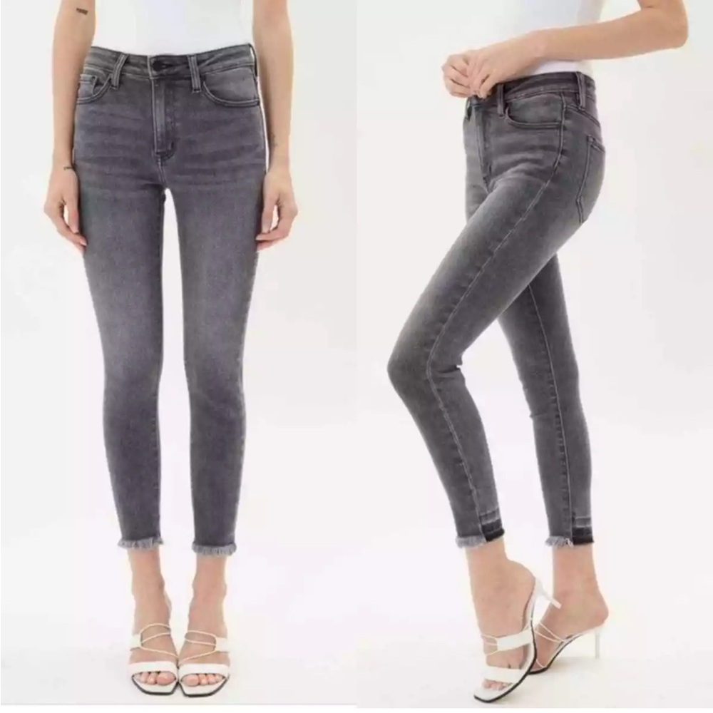 KANCAN Jet High Rise Ankle Skinny Jeans Faded Black Wash Women’s Size 9/28